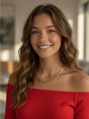 Gold Plated 925 Sterling Silver Paperclip Chain Necklace Made in Italy